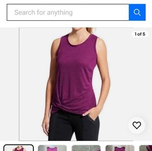 Athleta Zephyr linen blend top
